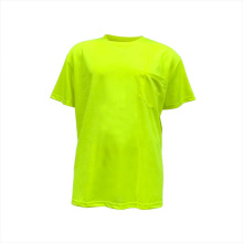 High visibility 100% cotton safety green polo shirt reflective fluorescent t-shirt